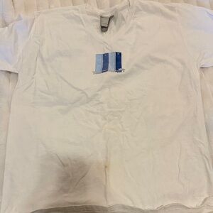 Nike White Tee with Blue Graphic